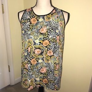 Loft flowy floral scrolled top